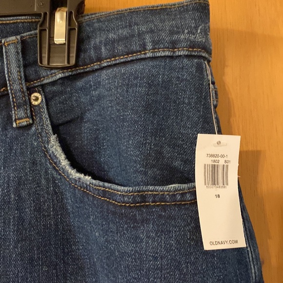 Old Navy Extra High Rise Sky Hi Straight Jeans Secret Slim Pockets Plus Size 18 - Picture 6 of 12